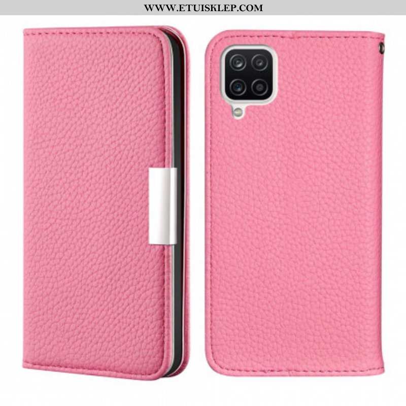 Etui Na Telefon do Samsung Galaxy M12 / A12 Etui Folio Liczi Ze Sztucznej Skóry Ultra Szykowny